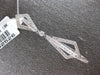 ESTATE .46CT DIAMOND 18KT WHITE GOLD FUN FOUR SIDED TEAR DROP FLOATING PENDANT