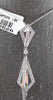 ESTATE .46CT DIAMOND 18KT WHITE GOLD FUN FOUR SIDED TEAR DROP FLOATING PENDANT