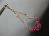 LARGE 2.19CT DIAMOND & AAA PINK SAPPHIRE 14KT ROSE GOLD FLORAL HANGING EARRINGS