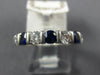 ESTATE .80CT DIAMOND & AAA SAPPHIRE PLATINUM 3D CLASSIC 7 STONE ANNIVERSARY RING