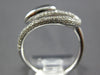 ESTATE .43CT DIAMOND 14KT WHITE GOLD 3D CLASSIC LEAF FUN RING