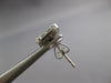 1.16CT DIAMOND 18KT WHITE GOLD ROUND & BAGUETTE INVISIBLE SQUARE STUD EARRINGS