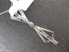 ESTATE .46CT DIAMOND 18KT WHITE GOLD FUN FOUR SIDED TEAR DROP FLOATING PENDANT