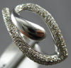 ESTATE .43CT DIAMOND 14KT WHITE GOLD 3D CLASSIC LEAF FUN RING