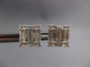 1.32CT DIAMOND 18KT WHITE GOLD ROUND & BAGUETTE INVISIBLE SQUARE STUD EARRINGS