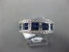 1.7CT DIAMOND & SAPPHIRE 18K WHITE GOLD PRINCESS ROUND & BAGUETTE INVISIBLE RING