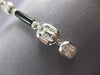 EXTRA LARGE 3.82CT DIAMOND & BLACK ENAMEL 18KT WHITE GOLD OVAL HANGING EARRINGS