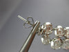 EXTRA LARGE 3.82CT DIAMOND & BLACK ENAMEL 18KT WHITE GOLD OVAL HANGING EARRINGS