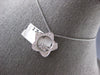 ESTATE .35CT DIAMOND 18KT WHITE GOLD 3D STAR MOON & HEART LOVE FLOATING PENDANT