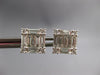 1.32CT DIAMOND 18KT WHITE GOLD ROUND & BAGUETTE INVISIBLE SQUARE STUD EARRINGS