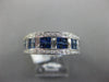 1.7CT DIAMOND & SAPPHIRE 18K WHITE GOLD PRINCESS ROUND & BAGUETTE INVISIBLE RING