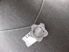 ESTATE .35CT DIAMOND 18KT WHITE GOLD 3D STAR MOON & HEART LOVE FLOATING PENDANT