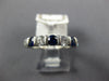 ESTATE .80CT DIAMOND & AAA SAPPHIRE PLATINUM 3D CLASSIC 7 STONE ANNIVERSARY RING