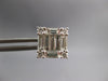 1.32CT DIAMOND 18KT WHITE GOLD ROUND & BAGUETTE INVISIBLE SQUARE STUD EARRINGS