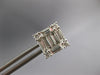 1.32CT DIAMOND 18KT WHITE GOLD ROUND & BAGUETTE INVISIBLE SQUARE STUD EARRINGS