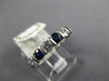 ESTATE .80CT DIAMOND & AAA SAPPHIRE PLATINUM 3D CLASSIC 7 STONE ANNIVERSARY RING