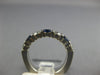 ESTATE .80CT DIAMOND & AAA SAPPHIRE PLATINUM 3D CLASSIC 7 STONE ANNIVERSARY RING