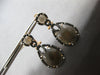 12.94CT WHITE & BLACK DIAMOND & AAA SMOKEY TOPAZ 14KT ROSE GOLD HANGING EARRINGS