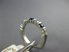 ESTATE .80CT DIAMOND & AAA SAPPHIRE PLATINUM 3D CLASSIC 7 STONE ANNIVERSARY RING
