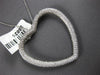 EXTRA LARGE 1.26CT DIAMOND 14KT WHITE GOLD OPEN HEART PUFF LOVE FLOATING PENDANT