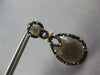 12.94CT WHITE & BLACK DIAMOND & AAA SMOKEY TOPAZ 14KT ROSE GOLD HANGING EARRINGS