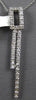 ESTATE .36CT DIAMOND 14KT WHITE GOLD 3D SQUARE DOUBLE BAR FUN FLOATING PENDANT
