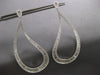 EXTRA LARGE 5.56CT DIAMOND 18KT WHITE GOLD 3D OPEN TEAR DROP HANGING EARRINGS