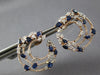4.16CT DIAMOND & AAA SAPPHIRE 14KT ROSE GOLD CIRCULAR MOON MULTI SHAPE EARRINGS