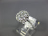 ESTATE WIDE .71CT DIAMOND 18K WHITE GOLD 3D CLASSIC CLUSTER FLOWER HALO FUN RING