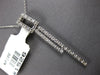 ESTATE .36CT DIAMOND 14KT WHITE GOLD 3D SQUARE DOUBLE BAR FUN FLOATING PENDANT
