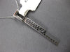 ESTATE .36CT DIAMOND 14KT WHITE GOLD 3D SQUARE DOUBLE BAR FUN FLOATING PENDANT