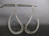 EXTRA LARGE 5.56CT DIAMOND 18KT WHITE GOLD 3D OPEN TEAR DROP HANGING EARRINGS