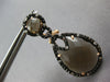 12.94CT WHITE & BLACK DIAMOND & AAA SMOKEY TOPAZ 14KT ROSE GOLD HANGING EARRINGS