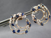 4.16CT DIAMOND & AAA SAPPHIRE 14KT ROSE GOLD CIRCULAR MOON MULTI SHAPE EARRINGS