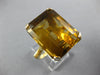 ESTATE EXTRA LARGE 25.0CT AAA SMOKEY TOPAZ 18KT YELLOW GOLD EMERALD CUT FUN RING