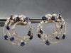 4.16CT DIAMOND & AAA SAPPHIRE 14KT ROSE GOLD CIRCULAR MOON MULTI SHAPE EARRINGS