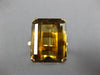 ESTATE EXTRA LARGE 25.0CT AAA SMOKEY TOPAZ 18KT YELLOW GOLD EMERALD CUT FUN RING