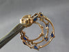 4.16CT DIAMOND & AAA SAPPHIRE 14KT ROSE GOLD CIRCULAR MOON MULTI SHAPE EARRINGS