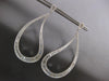 EXTRA LARGE 5.56CT DIAMOND 18KT WHITE GOLD 3D OPEN TEAR DROP HANGING EARRINGS