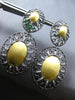 EXTRA LARGE 1.25CT DIAMOND 18KT BLACK GOLD DOUBLE OVAL CLIP ON HANGING EARRINGS