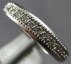 .23CT DIAMOND 14KT WHITE GOLD FILIGREE MILGRAIN SEMI ETERNITY ANNIVERSARY RING