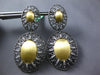 EXTRA LARGE 1.25CT DIAMOND 18KT BLACK GOLD DOUBLE OVAL CLIP ON HANGING EARRINGS