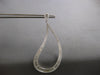EXTRA LARGE 5.56CT DIAMOND 18KT WHITE GOLD 3D OPEN TEAR DROP HANGING EARRINGS