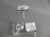 ESTATE .39CT DIAMOND 18KT WHITE GOLD 3D CLUSTER PEAR SHAPE HALO FRIENDSHIP RING