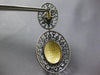 EXTRA LARGE 1.25CT DIAMOND 18KT BLACK GOLD DOUBLE OVAL CLIP ON HANGING EARRINGS