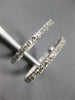 ESTATE 1.0CT DIAMOND 14KT WHITE GOLD 3D ROUND HOOP INSIDE OUT HANGING EARRINGS