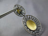 EXTRA LARGE 1.25CT DIAMOND 18KT BLACK GOLD DOUBLE OVAL CLIP ON HANGING EARRINGS
