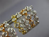 LARGE 2.26CT DIAMOND 18KT TRI COLOR GOLD MULTI ROW HOOP HUGGIE HANGING EARRINGS