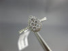 ESTATE .39CT DIAMOND 18KT WHITE GOLD 3D CLUSTER PEAR SHAPE HALO FRIENDSHIP RING