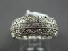 WIDE .85CT DIAMOND 14KT WHITE GOLD 3D FILIGREE 3/4TH ETERNITY ANNIVERSARY RING